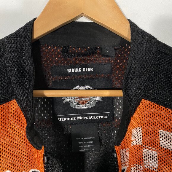 Harley-Davidson Gunnar Mesh Full Zip Armored Riding Jacket men's size Large - Picture 7 of 11